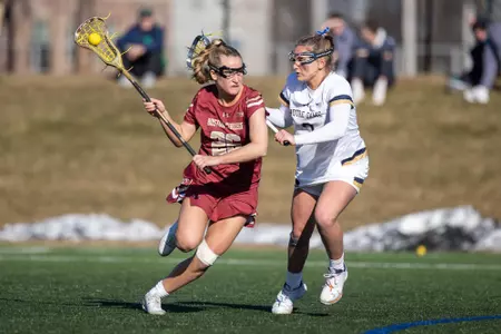 Cara Urbank dodges a defender at Notre Dame