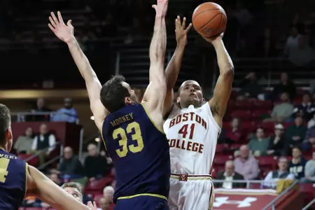 Steffon Mitchell scores over Notre Dame