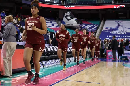 Milan Bolden-Morris runs onto the court at the ACC Tournament, March 6, 2020.