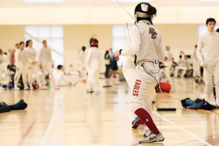 A fencer steps on to the strip for BC.