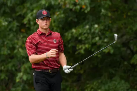 Christian Cavaliere stripes one down the middle of the fairway