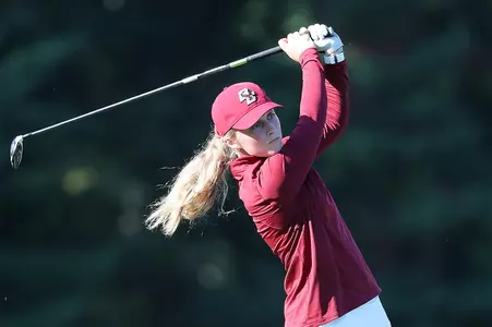 Alexa Rivas on the swing during the BC Invitational