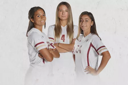 Jillian Jennings, Jenna Bike and Mia Karras pose in their uniforms.
