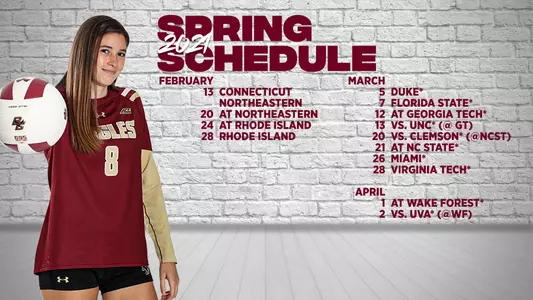 2021 Spring Volleyball Schedule Graphic