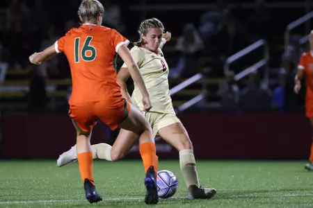 Laura Gouvin takes a shot against Miami.