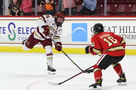 Kelly Browne takes a shot against Northeastern.