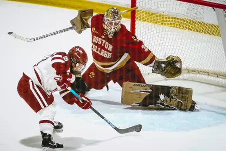 Abigail Levy makes a save against No. 8 Colgate.