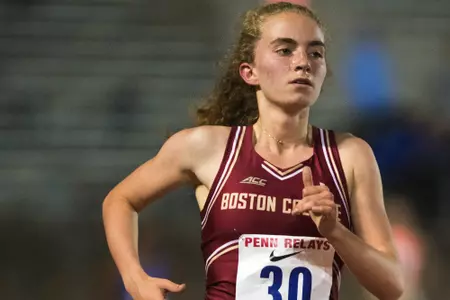 Lauren White races on the track