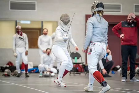 Gillian Lawlor fencing in action against Sacred Heart.