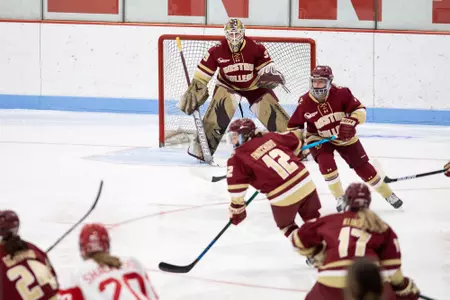 The Eagles in action at Walter Brown Arena.
