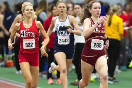 Katherine Mitchell racing indoors