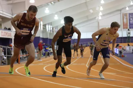 Sean Sullivan races in the mile at ACC's