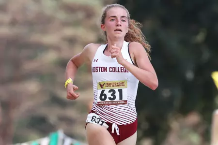 Lauren White racing during the cross country season