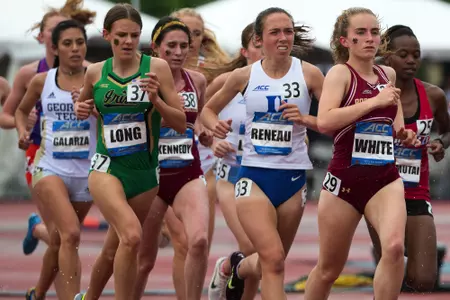 Lauren White races on the track