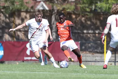Kristofer Konradsson fights for the ball against Clemson.
