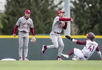 Brian Dempsey turns a double play at Virginia Tech
