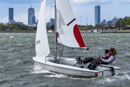 Sailing Boston skyline