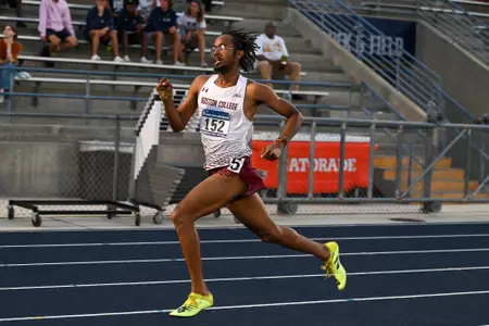 Marcus Manson in the 400m hurdles at the 2021 NCAA East Prelims