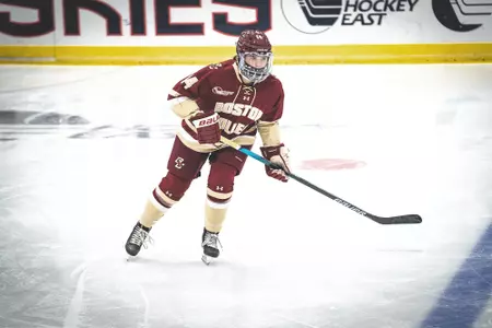 Abby Volo skates on the ice at UConn