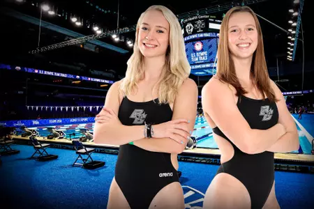 2021 Swim Trials Graphic ft. Haley Dolan, Ali Kea