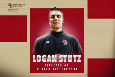 Logan Stutz joins the BC Men's Basketball staff as the new Director of Player Development