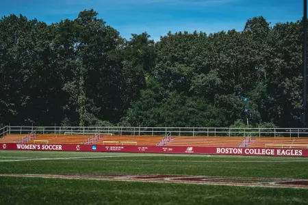 An empty Newton Campus Soccer Field.