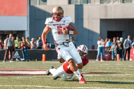 Dennis Grosel runs at UMass