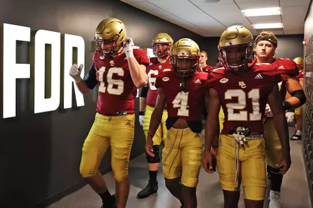 BC captains lead the Eagles to the field vs. Missouri
