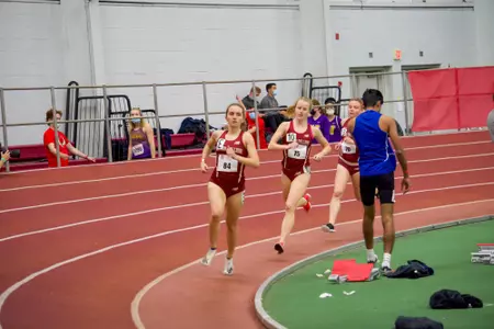 Lauren White and Anna Oeser mile run