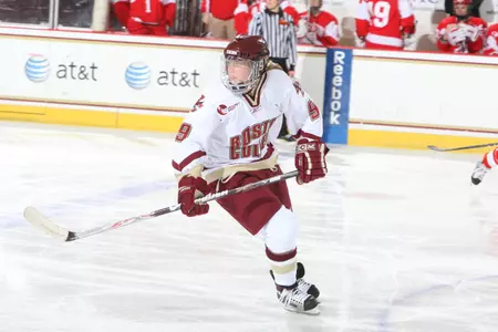 Allie Thunstrom '10 in action against Boston University.