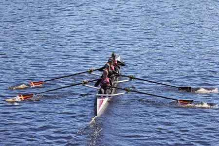 Women's 4+ Regatta boat at the Head of The Charles River 2021-22
