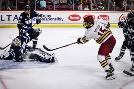 Trevor Kuntar scores against UNH