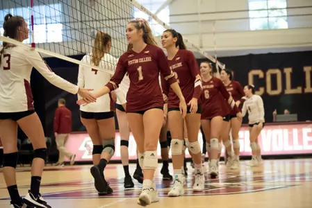 BC and FSU shake hands pre-game