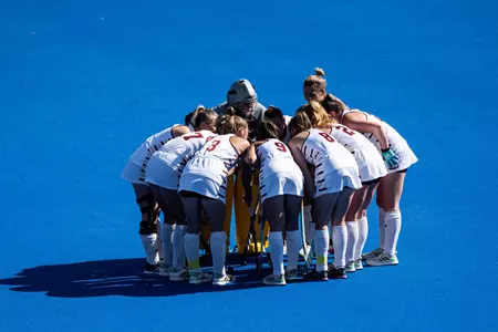 Field Hockey pregame huddle