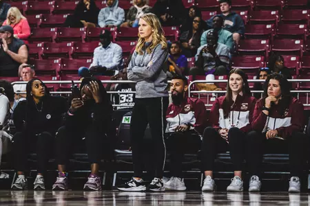 Coach Mac on the sidelines versus UMass Lowell