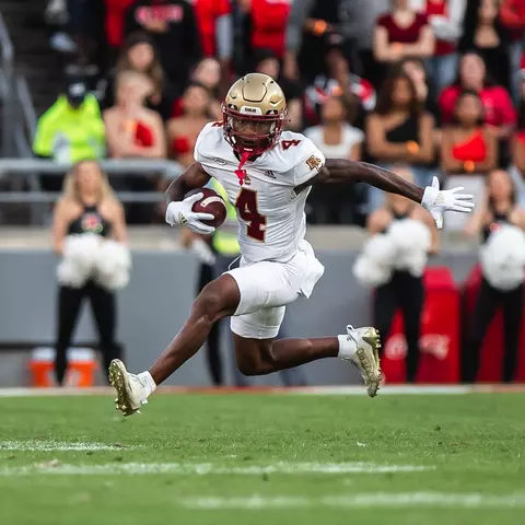 Zay Flowers moved up field with the ball at NC State.