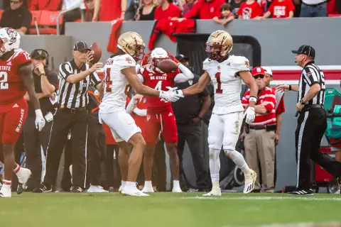 Taji Johnson and Jaelen Gill at NC State.