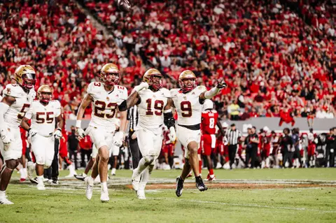 The BC defense after a fumble recovery at NC State.