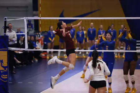 Senior Silvia Ianeselli goes up for an attack against Pittsburgh