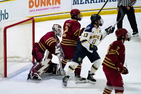 Mitch Benson and Eamon Powell against Merrimack