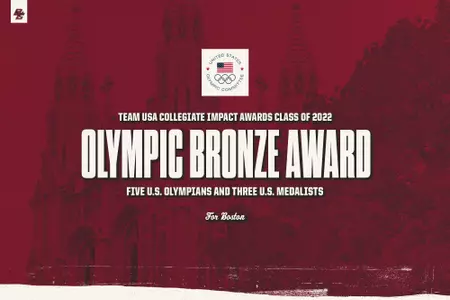 Graphic announcing Boston College as a USOC Bronze MEdal Winner