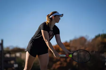 Sophia Edwards at tennis practice