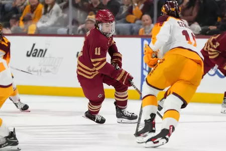 Colby Ambrosio skates against Arizona State