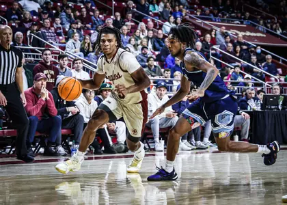 Boston College's DeMarr Langford Jr. drives the lane