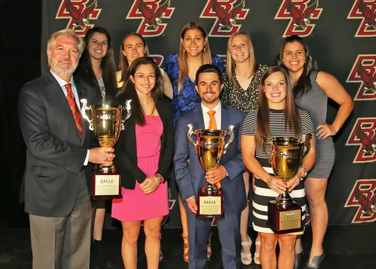 Mr Devlin poses with award winners.