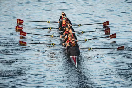 The Eagles compete against BU on the Charles River.