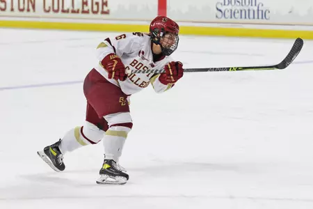 Alexie Guay shoots the puck.