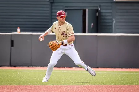 Luke Gold fields at second vs. Wake Forest