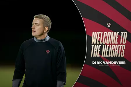 Graphic announcing Dirk Vandeveer as WSOC assistant coach.