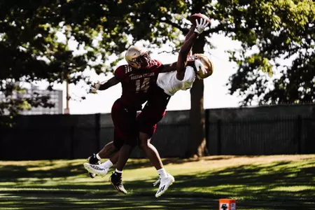 Joe Griffin Jr. catches a TD pass during practice No. 9 of fall camp.